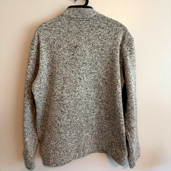 Eddie Bauer Mens Gray Fleece Mock Pullover Henley Sweater Sweatshirt Size XL - Picture 3 of 12